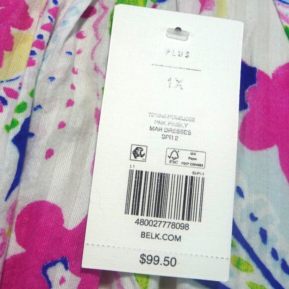 FLORAL PAISLEY DRESS SIZE 1X POCKETS CROWN AND IVY - Picture 12 of 15